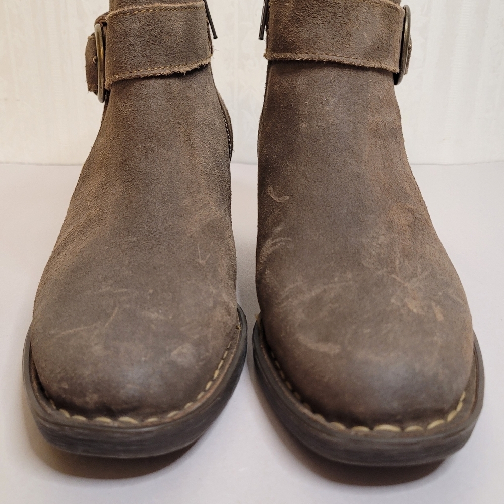 Born Morocco Brown Leather Ankle Boots Size 5.5 - Picture 5 of 11